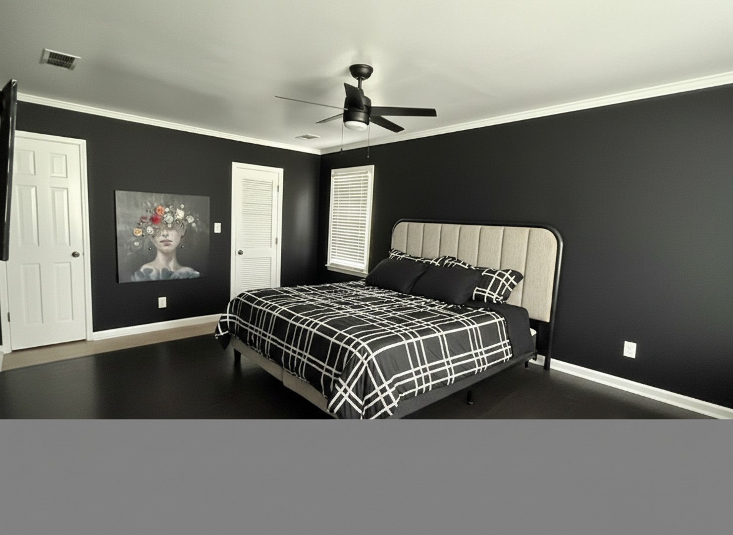 Drift off to dreamland in this cozy bedroom, where the plush bed and soft lighting invite you to unwind and relax after a day of adventures.